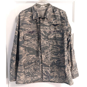 US Military Cargo Jacket 42R Tiger Camo BDU Combat Tactical Air Force Field Coat